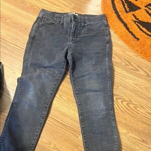 Madewell Gray Skinny Jeans with Faded Look